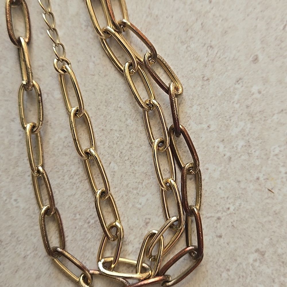 PAPER CLIP Style gold toned fashion adjustable As Is Costume Womens - Picture 11 of 15